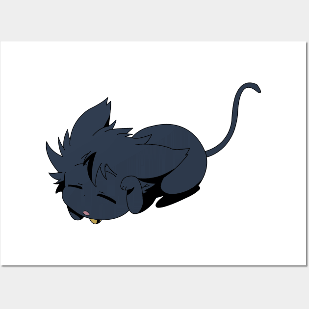 Servamp - Cute Cat Kuro Wall Art by oneskyoneland